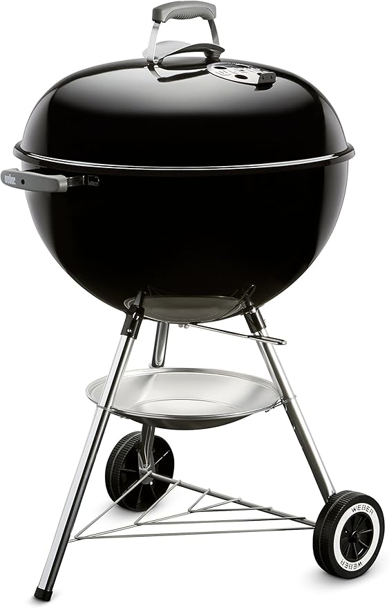 Weber Original Kettle Charcoal Grill, 22-Inch, Black – Classic Outdoor BBQ Grill with One‑Touch™ Cleaning System & Precise Temperature Control Dampers