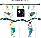 Multicolor Parrot String Lights, 8.5Ft Parrot Camping Outdoor Party Lights with 10 LED Multicolor Parrot Lights, Summer Patio Decorations String Lights for Bedroom Home Decks Party Lighting