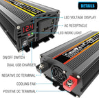 50W Portable Solar Panel Kit with 3000W Inverter, USB Port & 50A Controller - Ideal for Camping, Picnic, and Emergency Power Supply (DC12V-AC110V/220V)