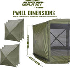 CLAM Quick-Set Wind & Sun Panels – 3 Pack Green Accessory for Escape, Traveler, and Venture Screen Shelters – Durable Pop-Up Tent Sidewalls with Carry Bag – Privacy & Weather Protection Panels