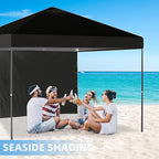 Joramoy Instant Canopy Sunwall 10×10 for Pop Up Canopy, Waterproof, UV Protection Canopy Sidewall, 1 Pack Straight Leg Canopy Side Panels Only（10×10, Black)