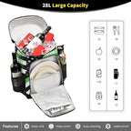 Cooler Backpack Leakproof Backpack Cooler Insulated Lunch Cooler Bag 30 Cans Camping Coolers for Beach Camping Hiking