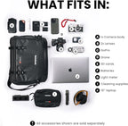 NANUK N-PVD 15L Camera Messenger Bag for Photographers – Lightweight & Hightly Water Resistant – Hardshell Design Fits 1 Camera Body, 2 Lenses, Drone, Tripod, 16″ Laptop, & More