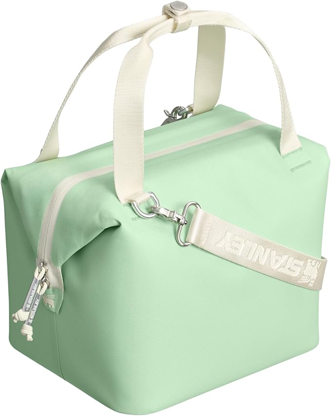 Stanley All Day Julienne Mini Soft Cooler Bag and Lunch Box 7.4 Quarts | 10 Can Cooler with Handles and Strap | Stays Cold for Hours | Insulated Travel Bag with Zipper | BPA-Free | Pistachio
