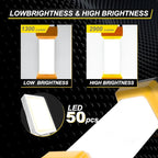 Cordless LED Work Light for Dewalt 20V Battery,Camping Lantern with Switch & Type C Output Port,Low Voltage Protection,20W 1300~2900LM,Potable for Workshop,Emergencies,Outdoor(No Battery)