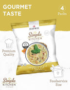 Simple Kitchen Chicken with Wild & White Rice Soup Mix - 17 Servings for Meal Prep, Gluten Free, Dehydrated & Freeze Dried Survival Food, Camping Meals, Backpacking & Hiking, Survival Kit, Pack of 4