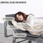 Folding Camping Beds, Camping Bed for Adults with Mattress, Folding Chaise, Portable Sleeping Cot, Foldable Lounge Chair for Outdoor Beach and Pools