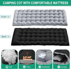 NAIZEA Folding Camping Cots,Adjustable 4-Gear Sleeping Cots for Adults,Foldable Cot Bed, Folding Chaise Lounge Chair,Portable Reclining Chair for Beach Lawn Camping Pool,Sunbathing Chairs
