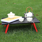 Camp Table Portable Folding Camping Table Foldable Aluminum Alloy Outdoor Dinner Desk Furniture Mini Picnic BBQ Tours Tableware (Color : Mini Silver)
