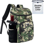 WOLT Cooler Backpack,24 Cans Insulated Backpack Cooler Leakproof,Lightweight Soft Cooler Bag,Camping Cooler,Large Capacity Beach Cooler,Waterproof Travel Cooler Lunch Backpack for Hiking
