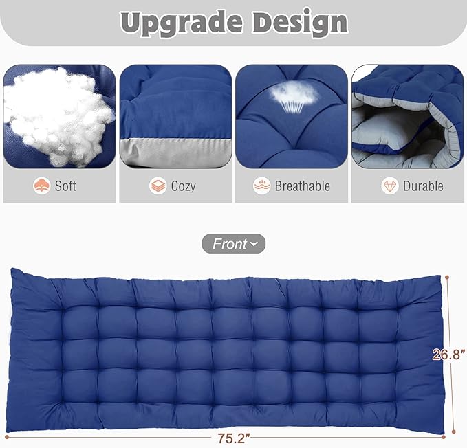 ABORON 5 Positions Camping Cots for Adults,Outdoor Folding Sleeping Cot/Mat,Folding Chaise Lounge Chair with Pillow,Portable Reclining Chair for Beach Lawn Camping Pool,Sunbathing Chairs