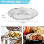 Odoland Bundle – 2 Items 12pcs Camping Cookware Mess Kit with Mini Stove and 25pcs Stainless Steel Utensils Camping Tableware Kit for Backpacking, Outdoor Camping Hiking and Picnic