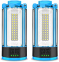 Foldable Camping Light Rechargeable Lantern, 10400mAh Portable Flashlight, Cordless Work Light with 3 Modes, 4100LM, LED Tent Light for Camping, Hiking, Fishing compatible with Tripod 2 Pack