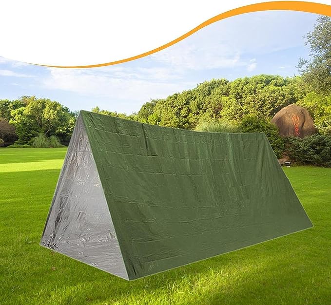 Outdoor Emergency Tent Compact Shelter Weather Protection Survival Shelter Tent for Trekking Climbing Beach Camping