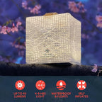 Solight Design SolarPuff Hybrid Solar Lantern – Collapsible LED Solar Camping Lantern with Warm & Bright White Light, Rechargeable, Waterproof, Light Sensor, Emergency & Power Outage Light