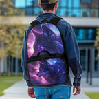 Galaxy Backpack for Men Wolf School Bag for Travel Lightweight Mens Bookbag with Lunch Box for Outdoor Hiking Camping Casual Daycare Back Pack
