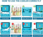 Goplus 16 Quart Cooler, 24-Can Capacity Ice Chest with 2 Cup Holders, 3-5 Days Ice Retention, Portable Insulated Ice Box for Camping, Fishing Outdoor Activities