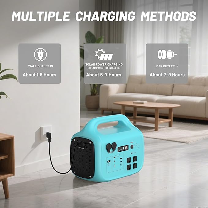Portable Power Station 1800W PB-1800, 1024Wh Solar Generator LiFePO4 Battery with 120V AC Outlet, Fast Charging, Electric Generator for RV Camping Outdoor Home Emergency Backup (Solar Panel Optional)