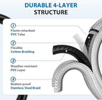 Propane Hose Adapter, 8 FT Braided Hose for Coleman Stoves, Charbroil Portable Grill, Blackstone 17" 22" Tabletop Griddles, Weber Q Grills, Buddy Heater - Converts 1 lb to 20 lb Tanks