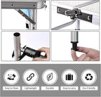 Folding Camping Table 3ft Portable Pinic Table Adjustable Height Small Card Table Aluminum Foldable Lightweight with Carry Handle for Outdoor Indoor Hiking Camp BBQ Beach