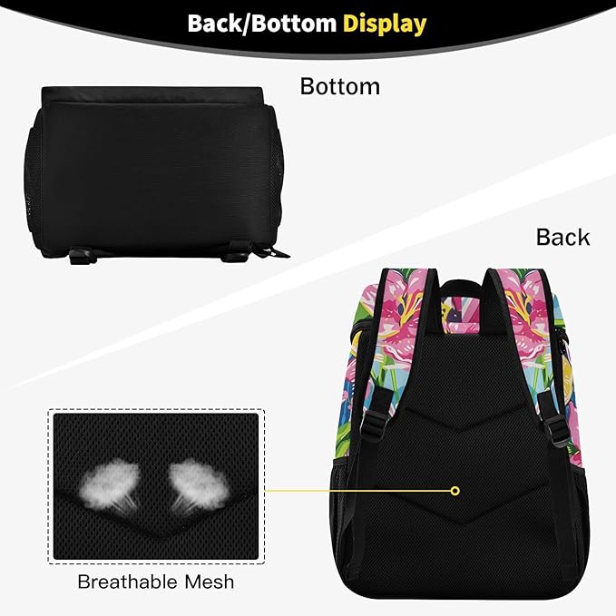 Tropical Pineapples Fruits Cooler Backpack Insulated Leak Proof Beach Cooler Bag Soft Lunch Picnic Hiking Camping Backpack Cooler