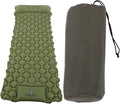 Alvinlite Sleeping Pad Air Mattress Inflatable Cushion Inflatable Camping Cushion Air Cushion Design for Traveling and Hiking(ArmyGreen)
