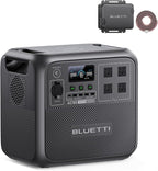 BLUETTI AC180 Portable Power Station & Charger 1 (Ships Separately), 1152Wh LFP Backup, 560W DC-DC Alternator Charger for Solar Generator, 2.5H Full Charge via Car, Ideal for Road Trips, Off-grid Use