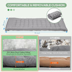 2 Pack Wide Folding Camping Cots with Pillow & Extra Thick 3 Inch Matress, Cots for Sleeping 900 LBS, Camping Bed for Adults with Cushion, Sleeping Cot (Grey)