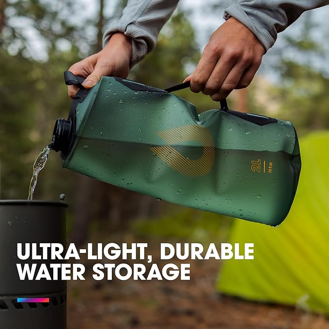 Collapsible Camping Water Storage (2L, 3L, 4L, 6L, 10L) - BPA & PVC Free, Hydration Reservoir Bag, Leak Proof