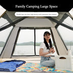 Generic Automatic Pop Up Camping Tents for 4/6/8 Person - Quick and Effortless Set Up Portable Tent with Rain Tarp and Mesh Windows for Family Backpacking