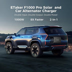 Alternator Charger Fleet 1000 Compatible with Power Station Solar Generators, Car and Solar Max 1000W Driving Car DC-DC Battery Charger sutible for Gasoline RVs,SUVs,Diesel Cars, Boats
