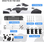 EAGLE PEAK Commercial Canopy 10x10 Pop Up Canopy Tent with 1 Sidewall, Easy Setup Heavy Duty Instant Event Shelter for Vendors & Markets, Outdoor Sun Shade, Cow Print