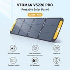 VTOMAN FlashSpeed Pro 3600 Portable Power Station, 3600W 3096Wh Solar Generator with 2x VS200 Pro Solar Panel, 2Hr Fast AC Charge, 23% Efficient, UPS Home Backup with Wheels, for Outdoors RV Emergency
