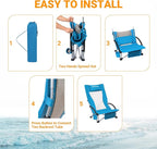 KingCamp Low Beach Chairs, Folding Portable Chair for Adults Lightweight Extra Wide Seat 300lbs Heavy Duty Oversized Backpack, Carry Bag for Camping