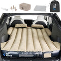 JOYTUTUS Model Y Air Mattress, Self-Inflating Camping Bed Compatible with Tesla Model Y, Upgraded Built-in Pump, Soft Bed Sheets, 2 Pillows,Camel