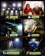 Victoper Rechargeable Headlamp 2Pack, Detachable 230° Wide Beam LED 2in1 Head Lamp with Motion Sensor, Hard Hat Head Light for Adults, 9 Modes Flashlight for Running Hunting Camping Essentials Gear
