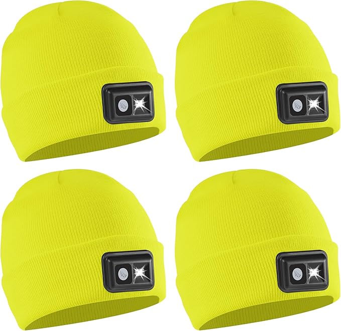POWERCAP LED Hat Light 150 Lumens Rechargeable Fleece Beanie with Bright Built-in Headlamp Waterproof LED Warm One Size Cap