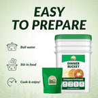 Valley Food Storage 60 Serving Dinner Bucket | Premium Emergency Food Supply with 25 Year Shelf Life | Non-GMO Survival Food, Prepper Meals, Camping & Off-Grid Living Supplies | Packaged in USA