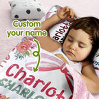 Personalized Toddler Nap Mat for Preschool, Custom Name Kids Sleeping Bag for Daycare, Kindergarten Roll Up Sleeping Mat with Removable Pillow and Soft Blanket, Fun Themes for Boys & Girls