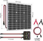 SOLPERK Solar Panel Kit 50W 12V, Waterproof Solar Battery Trickle Charger Maintainer + Smart MPPT Controller + Adjustable Mount Bracket for Boat Car RV Motorcycle(Without Mounting Bracket)