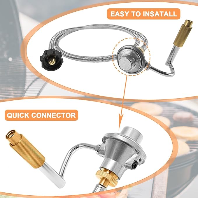 5010000743 Gas Regulator for Coleman Portable Sport Roadtrip Propane Grill Accessories for Coleman Grill Regulator 5010000743, Camping Stove Parts Replacement C001, 1PC