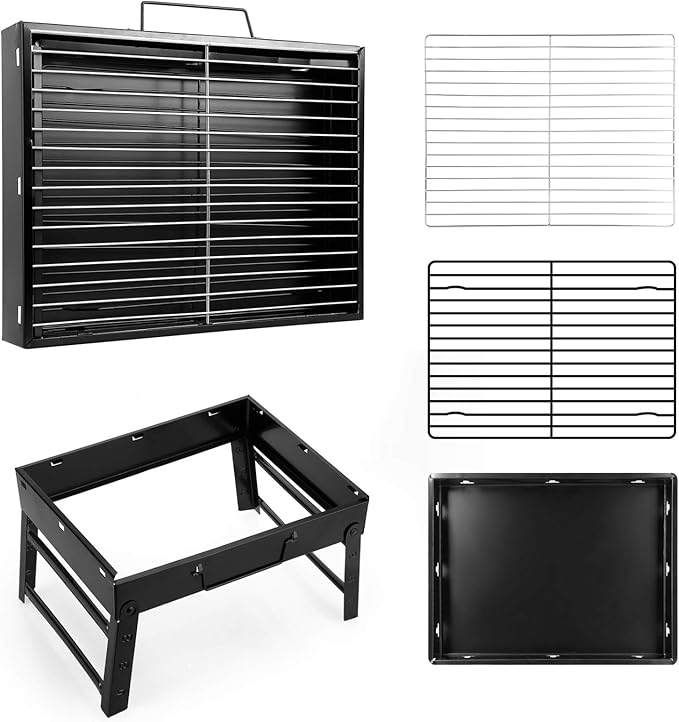 Uten Charcoal Grill, BBQ Grill Folding Portable Lightweight smoker Grill