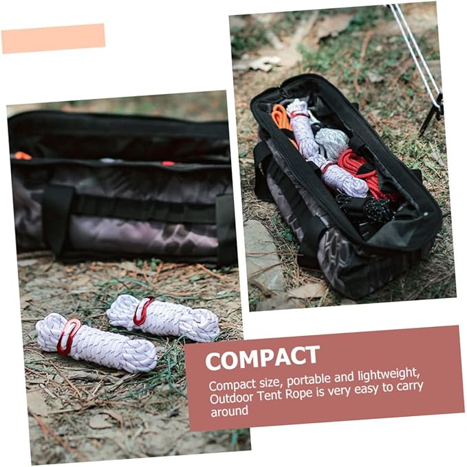 4pcs Tent Ropes for Camping Tent Fixing Ropes Reflective Canopy Supplies