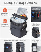 TOURIT 38 Cans Backpack Cooler: Leak Proof Waterproof 2 Insulated Compartments Soft Cooler Bag Beach Travel Camping Picnic