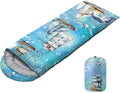 Sleeping Bags for Adults Youth Kids,3D Printing Camping Sleeping Bag for Girls Boys Lightweight Waterproof Cold/Warm Weather Sleeping Bag for 3 Seasons