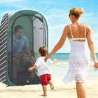 WeatherPod® The Original Shark Tank MyPod™ Mesh 1 Person Pop-Up Screen Pod - Keeps Out Bugs, Mosquitos, and UV Rays - UPF 50 for Maximum Protection from The Sun - (Black, 36" L x 36" W x 59" H)