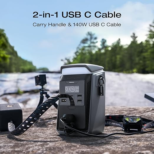 EF ECOFLOW TRAIL Plus 300 DC Portable Power Station, 288Wh Power Bank (80000mAh), 140W USB C Output, Solar Generator, for Outdoor Camping, Travel, and Emergency Power (No AC Outlet Included)
