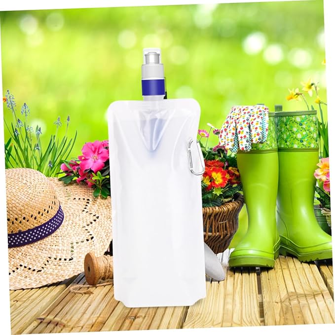 Yardwe 2pcs Collapsible Water Pouch Portable Water Filter Outdoor Camping Bag