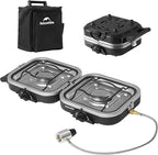Naturehike Upgraded Folding Gas Stove 2 Burner Camping Stove Portable Gas Stove with Dual Burners Compact Lightweight Propane Stove for Camping Picnics Backpacking