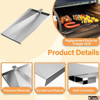 BQMAX SUB025 Drip Tray for Traeger Tailgater 20 Grill, for Traeger Grill Accessories Traeger Drip Pan Junior Elite 20 Bronson 20 Traeger Drip Tray BBQ055 TFB29 BBQ155 TFB30 TFB29PLB TFB29LZB TFB29LZA